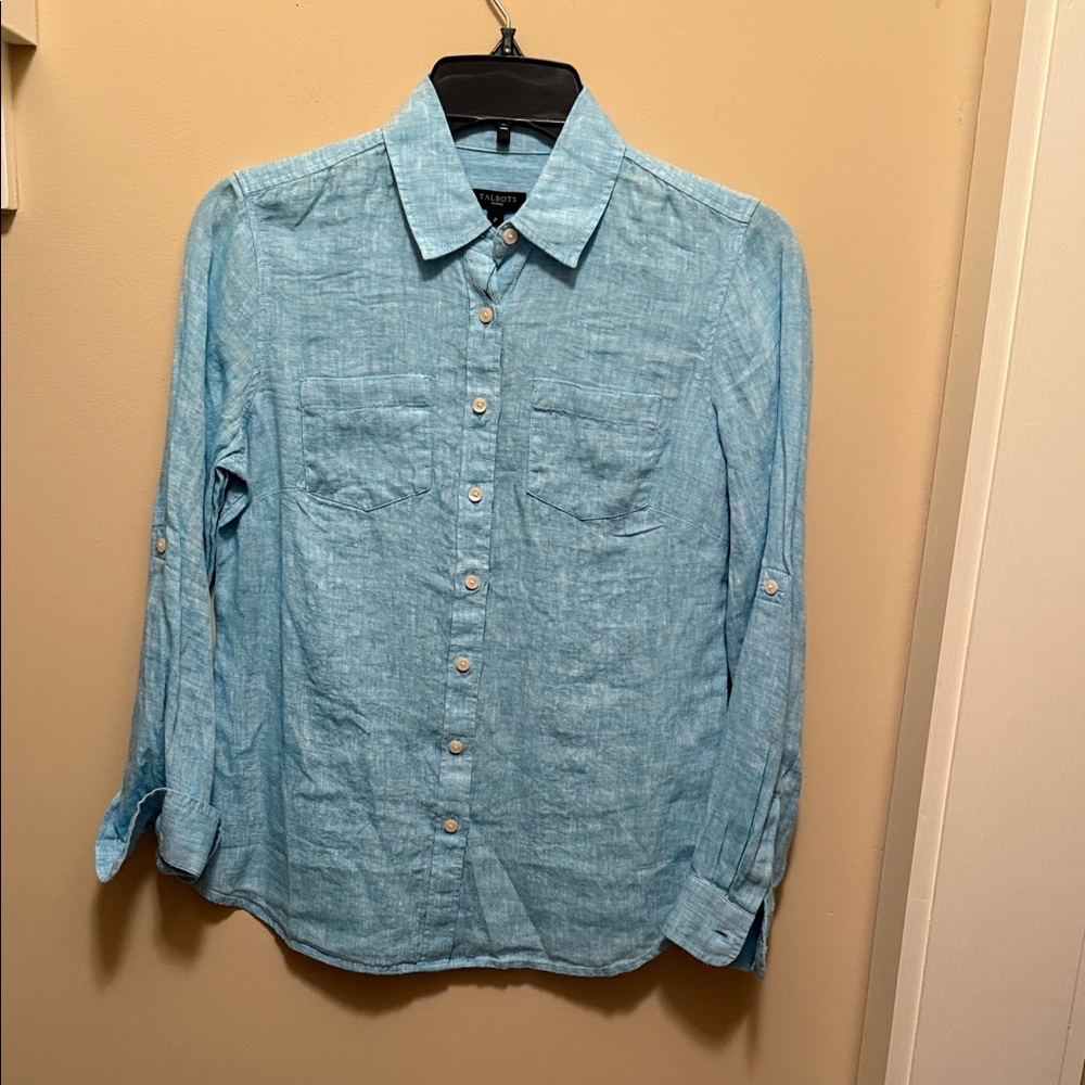 Talbots Light Blue Button Down Shirt